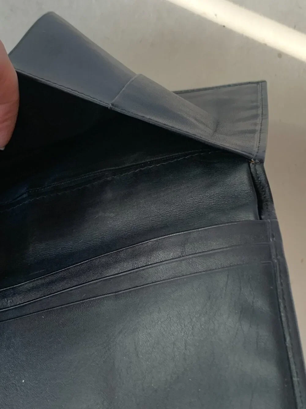 PIERO'S BABY CALFSKIN FIRST QUALITY MENS WALLET  MADE IN FLORENCE ITALY BLACK